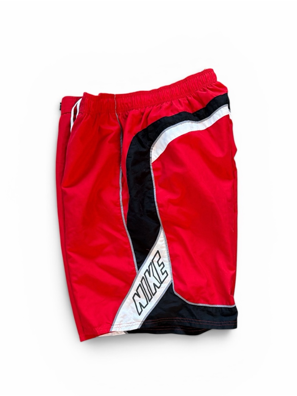Nike Swim Trunks Board Shorts Men XXL Built In Brief Swoosh Beach Red